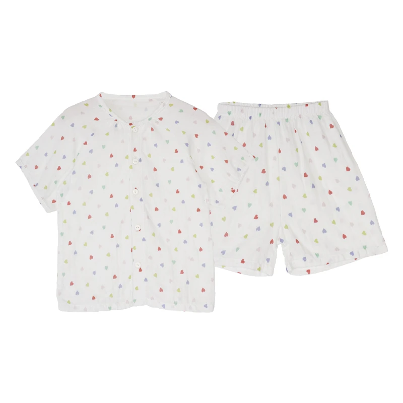 【三合竹衣 】儿童夏季柔软爱心家居套装