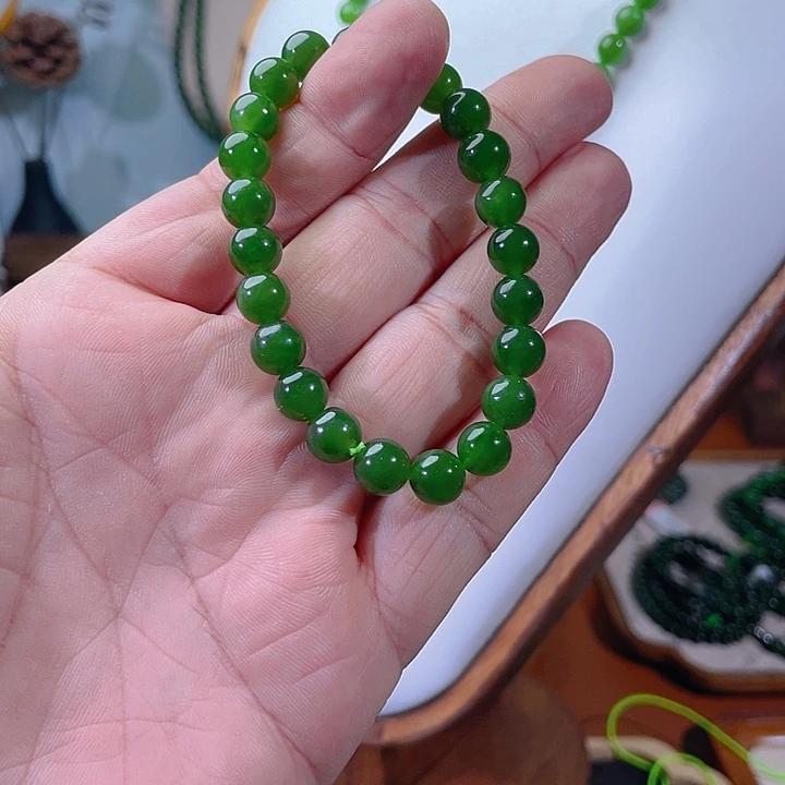 乘***浪和田玉（碧玉）未镶嵌颈饰8