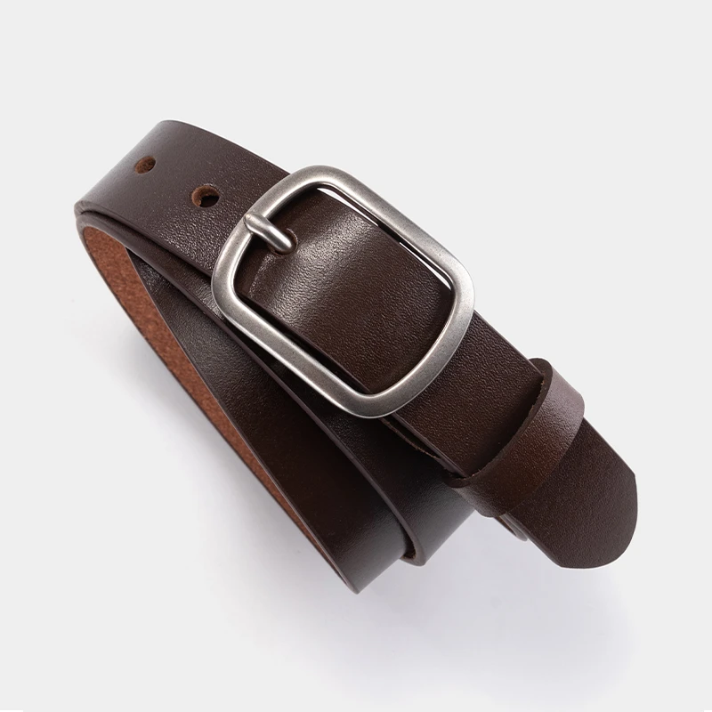 新款皮带女真皮装饰时髦小众潮流牛皮腰带韩版显瘦针扣牛仔裤腰带