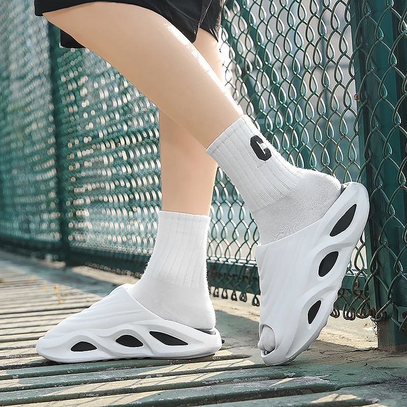 2025夏季新款防滑耐磨情侣户外运动一字拖鞋沙滩凉拖半拖凉鞋轻便