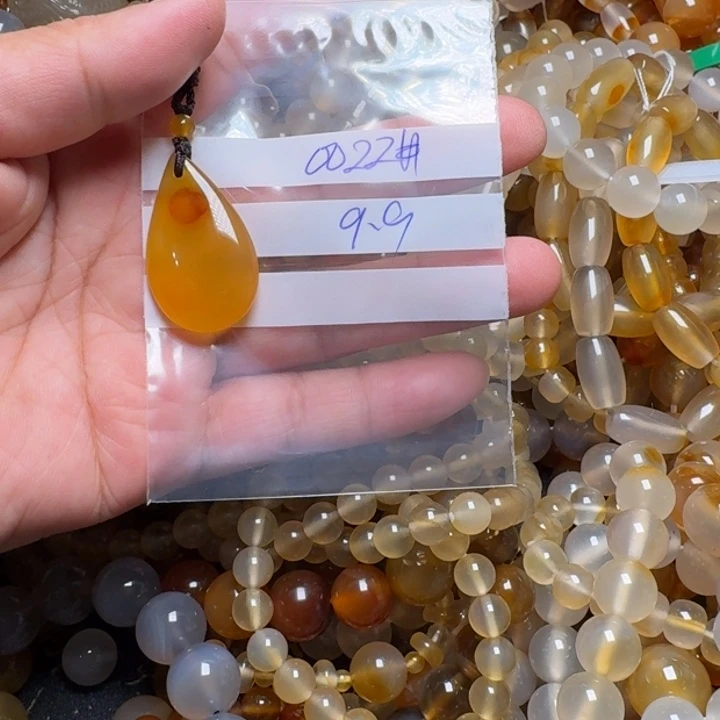 玛瑙/玉髓颈饰合金泉*0022