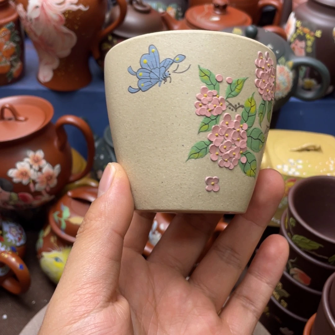 红泥茶杯紫砂主人杯170cc