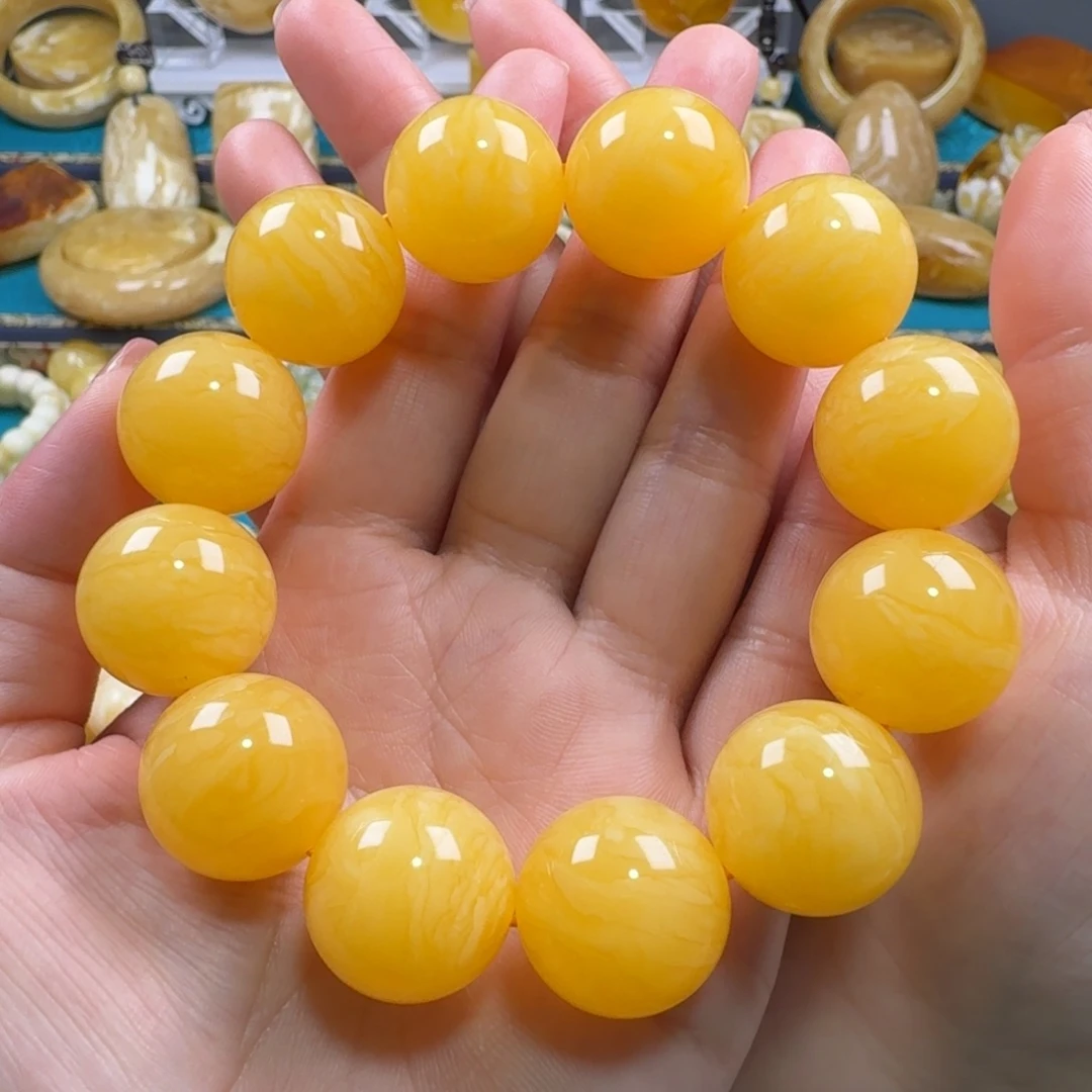 琥珀未镶嵌手链同料