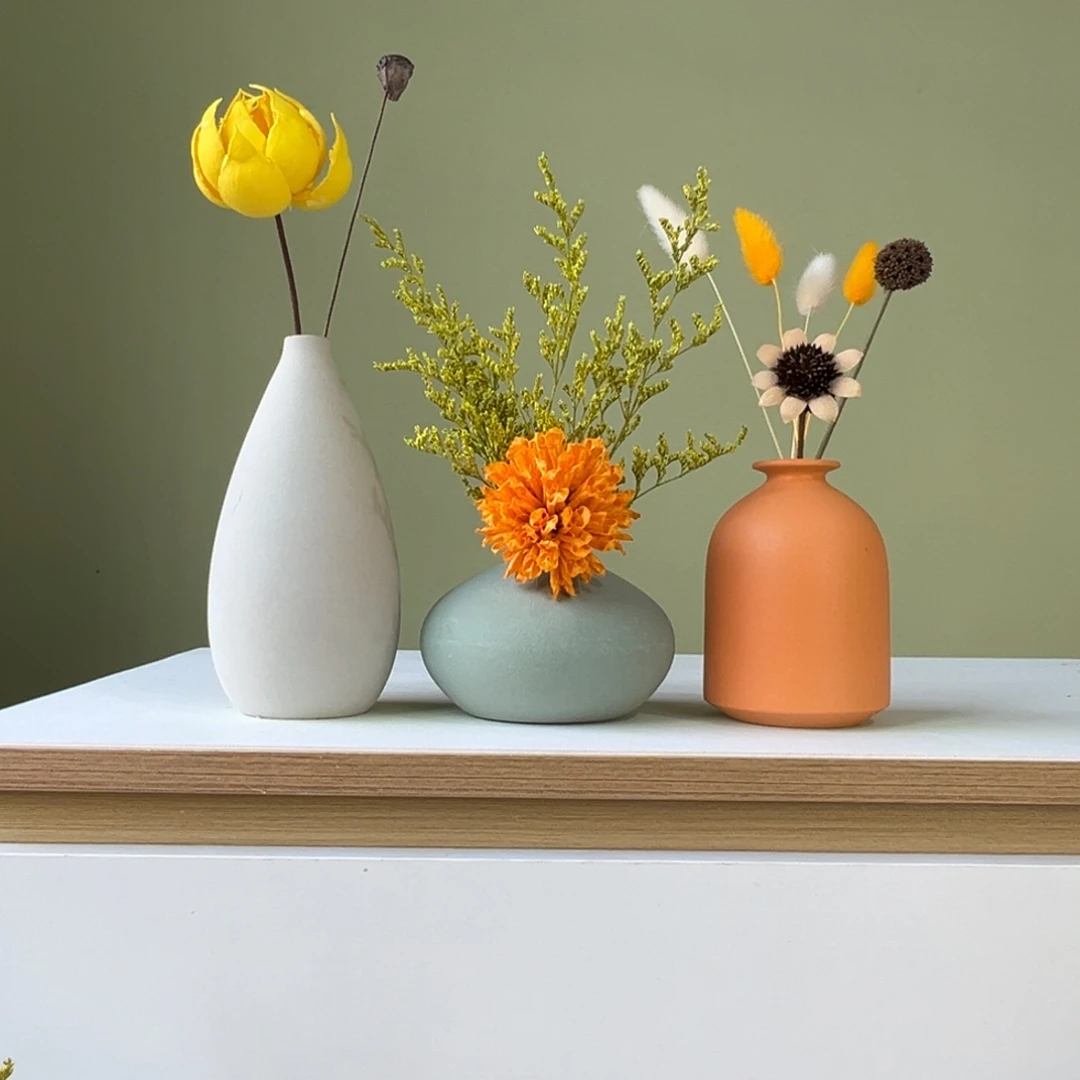 陶瓷花瓶陶瓷花瓶带花高度20-30厘米左右