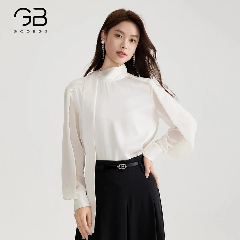 【谷邦L+】谷邦GOOBGS 法式飘带衬衫女 G5111029-6
