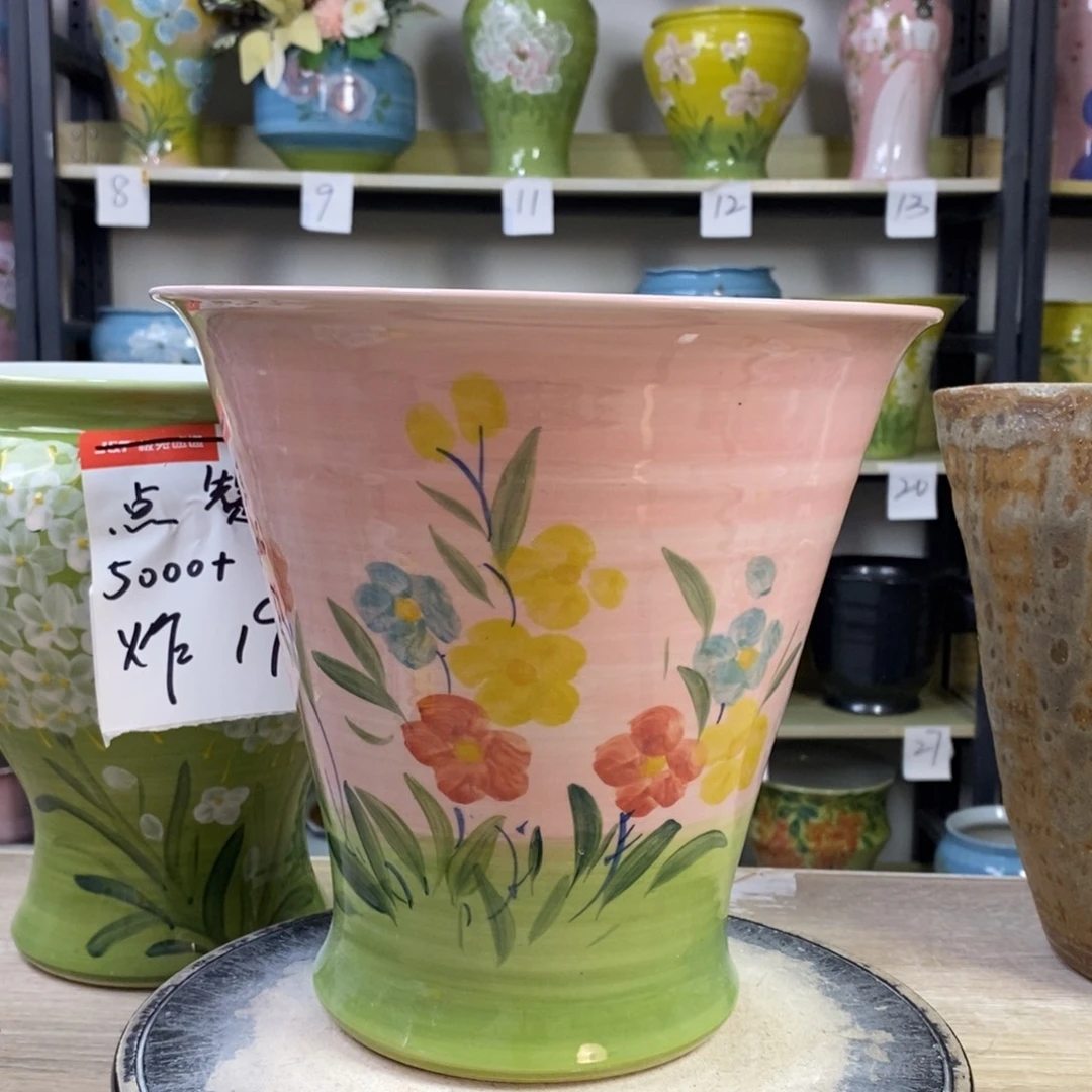 景德镇手工手绘陶瓷花盆