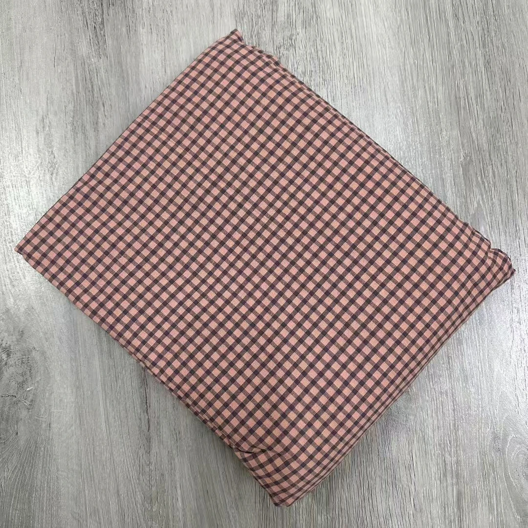 【时光良品】玫粉小格-罗布麻学生三件套