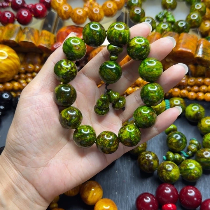 松木琥珀木文玩手串