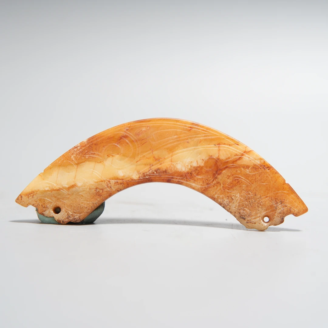 Tgz27 明代 玉璜摆件