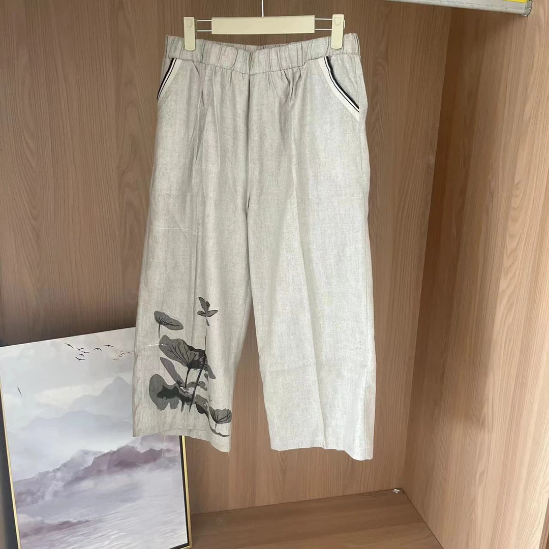 51703春秋棉麻裤子