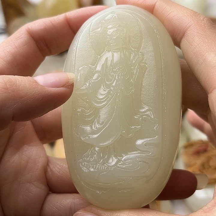 石材古青石不退换观音