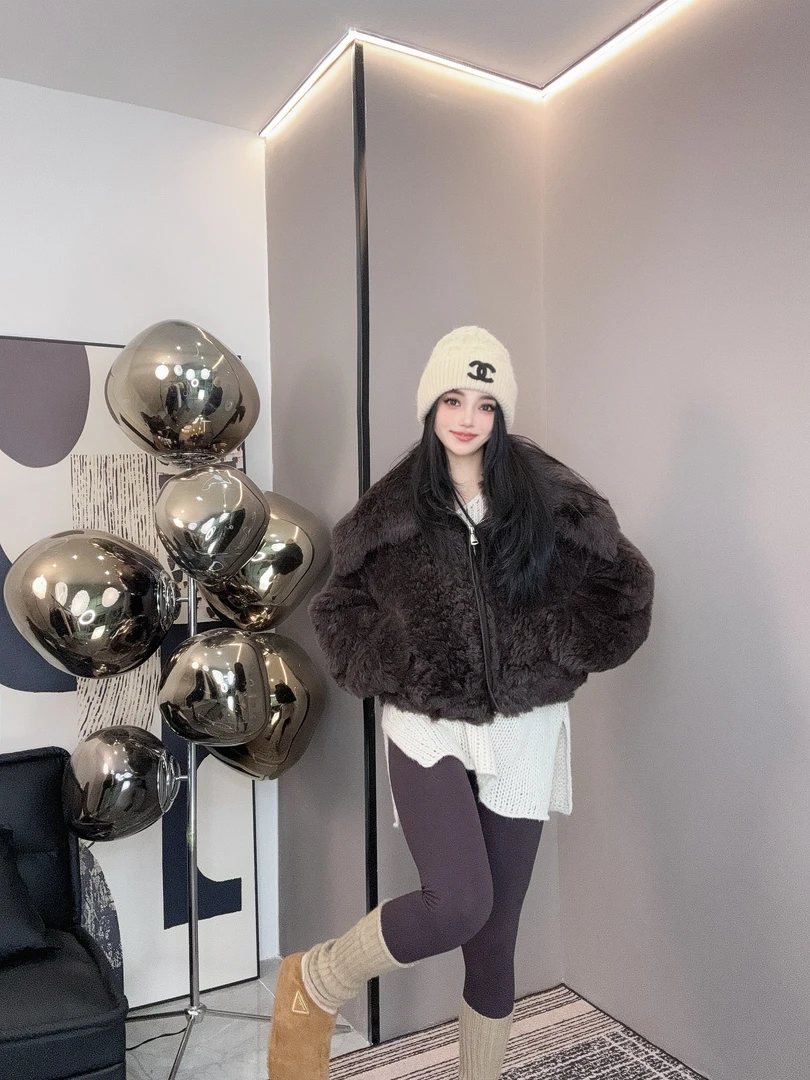 【媛媛推荐】XIASIQING｜25FW P011 新款时尚休闲皮毛一体外套