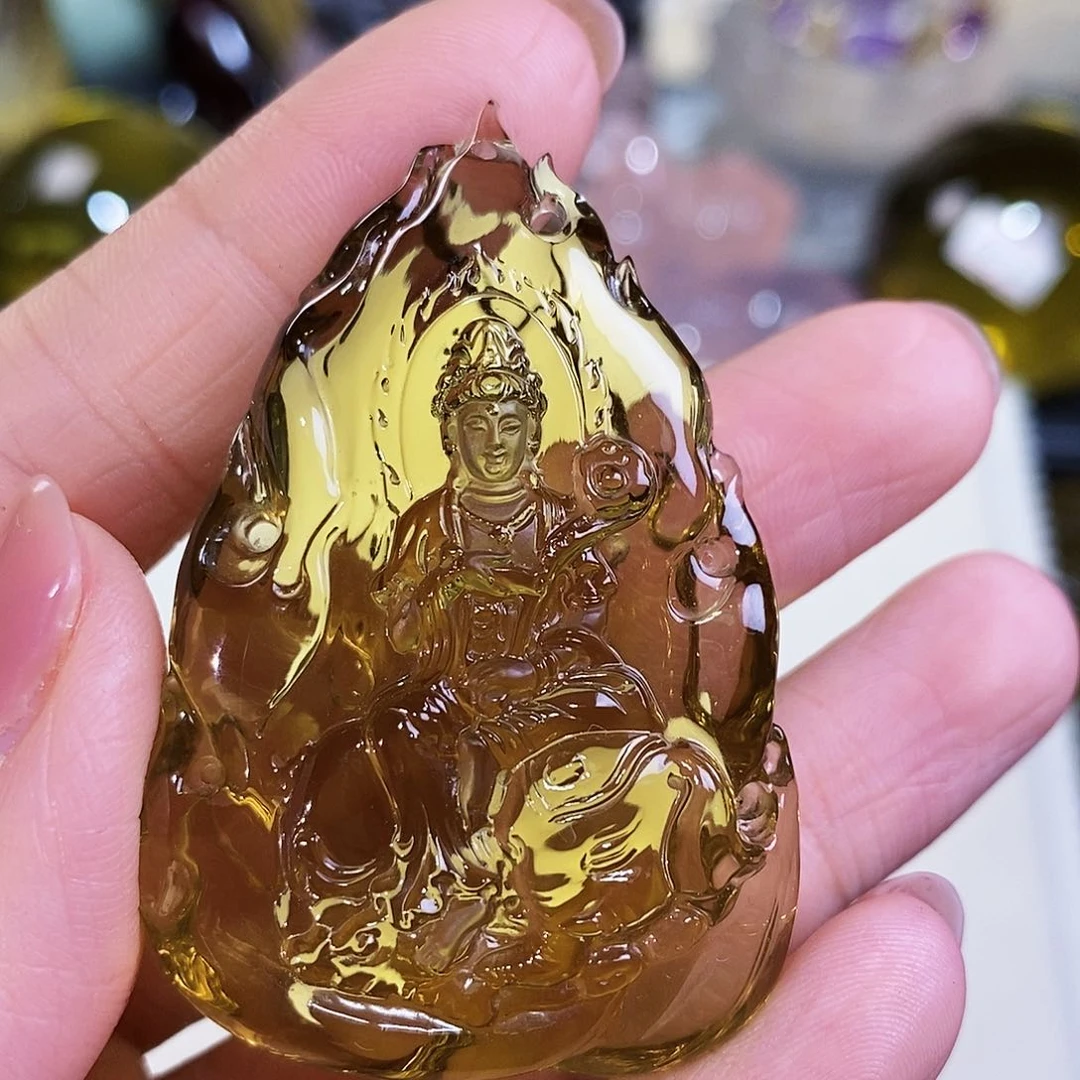 水晶天然水晶吊坠漂亮未镶嵌V****e