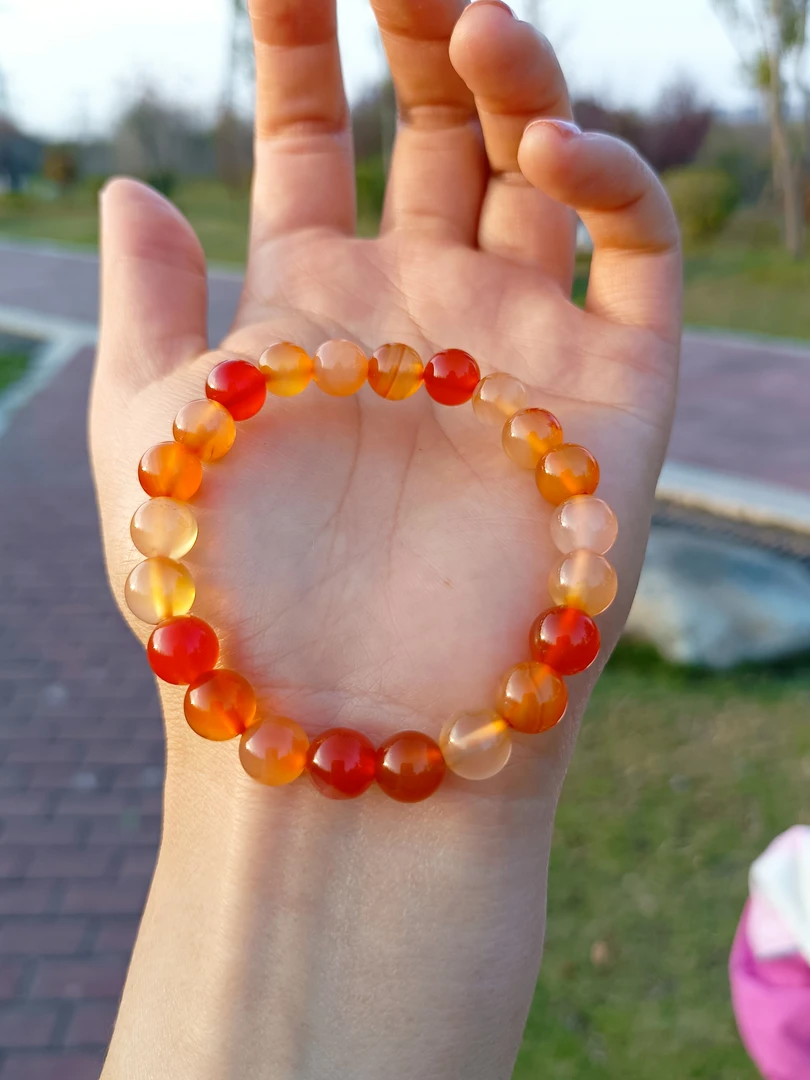 手串多彩幸运圆珠小众珠宝玉石宝石珠串
