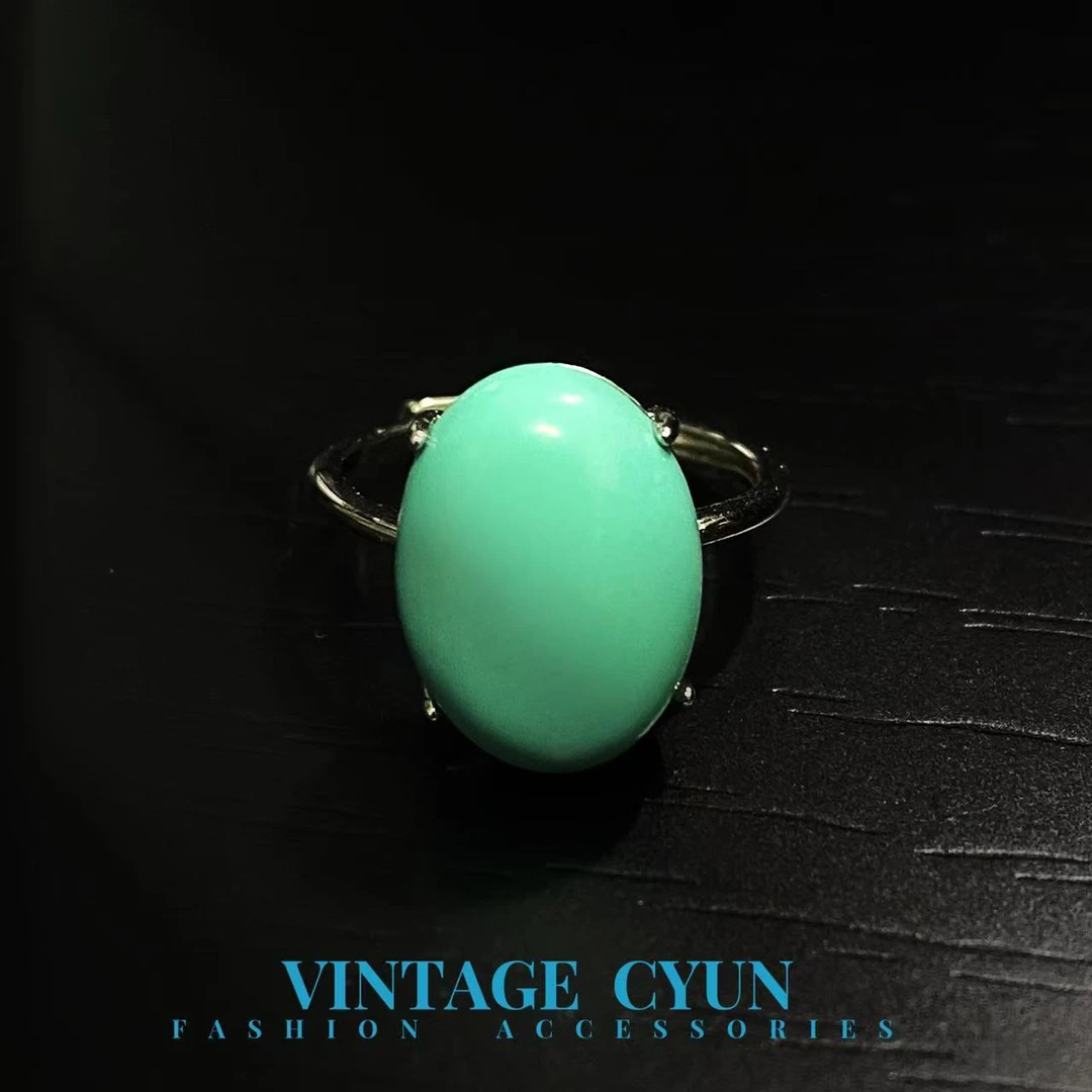 铜合金戒指 90092镜面戒面松时尚活口戒指