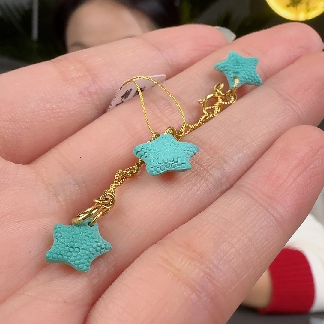 绿松石珠宝奇石18K金镶嵌?**?