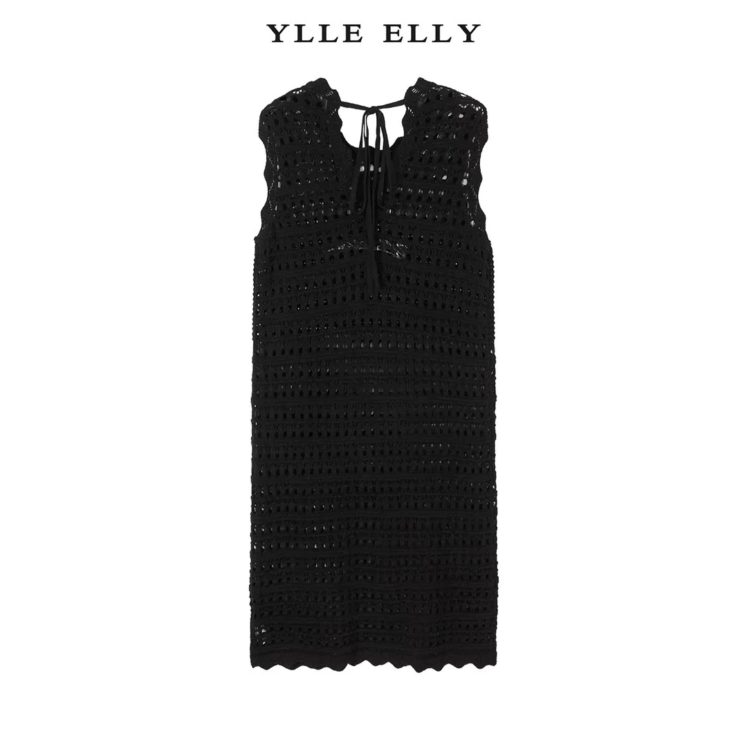 【羊羊专属】YLLEELLY全棉镂空马夹2024夏季新款绑带无袖背心女