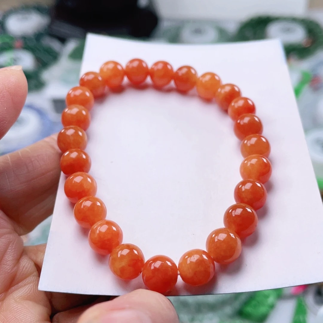 翡翠手链未镶嵌天然翡翠手串7.5mm