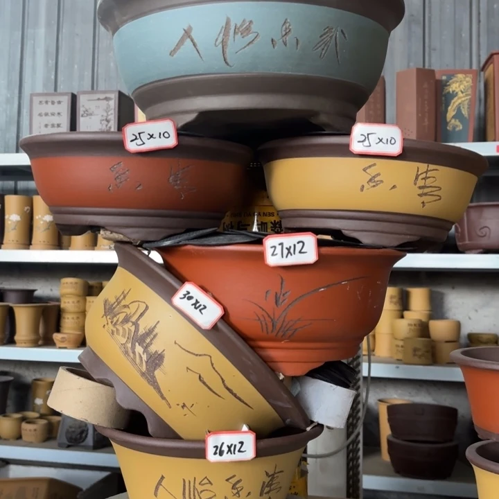 紫砂花盆100-6。