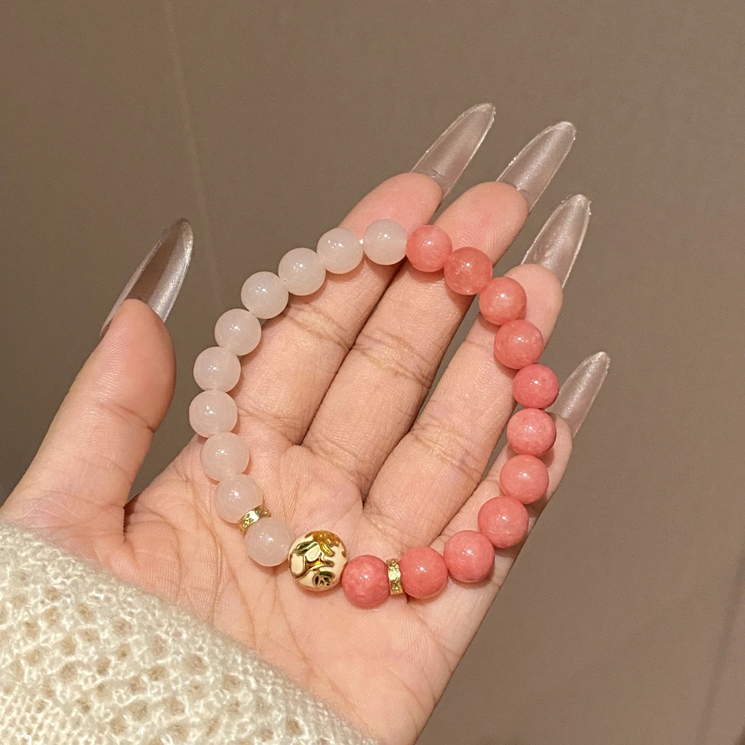 粉色国风串珠高级感精致手串HH196