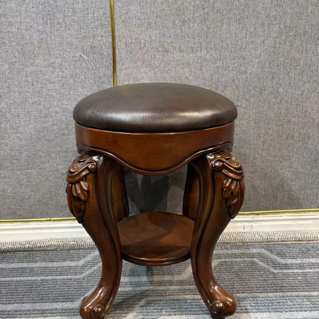 685 妆凳320*320*450 皮美式脚踏坐具