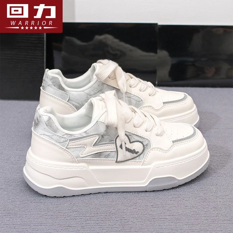 回力女鞋小白鞋2025春季新款低帮厚底学生运动休闲鞋女鞋百搭板鞋