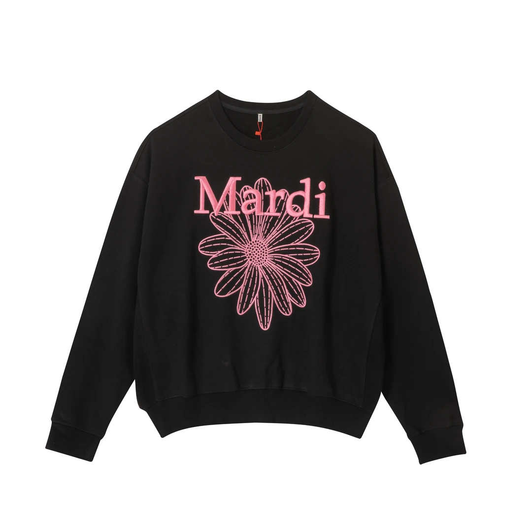 【海涛大叔】MARDI纯棉立体刺绣雏菊花花圆领卫衣