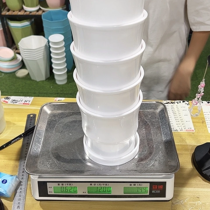 特价竹节口13.6高14白色带托5只