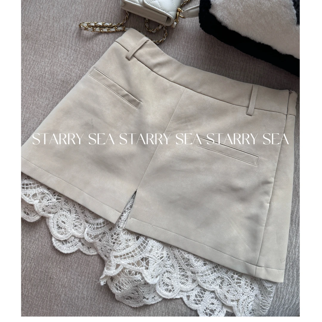 PP 漫画腿/浪漫蕾丝显瘦半裙百搭短款半身裙#PP0164KZ