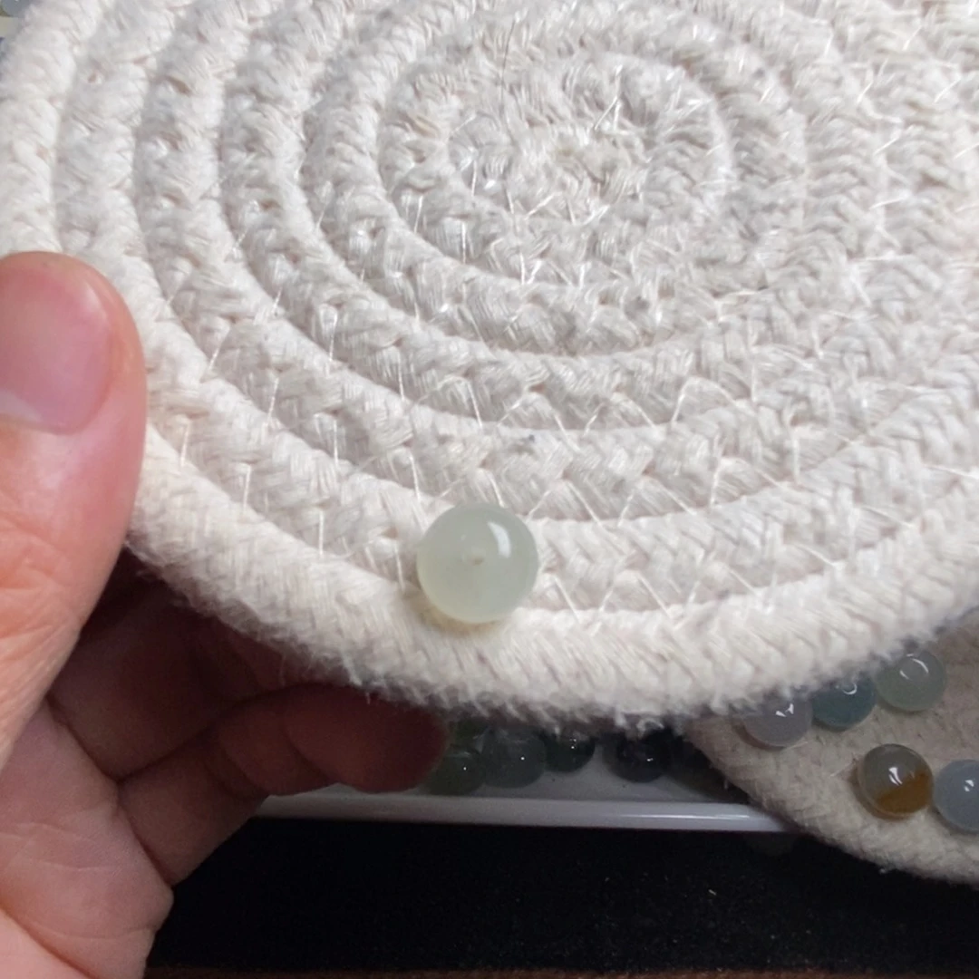 翡翠散珠9.4×7天然翡翠A货散珠