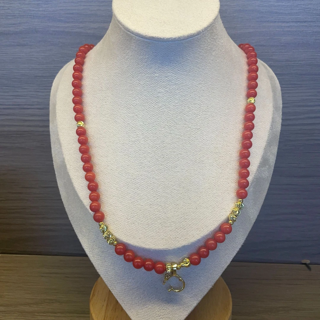 缅料中国红小米珠万能毛衣链