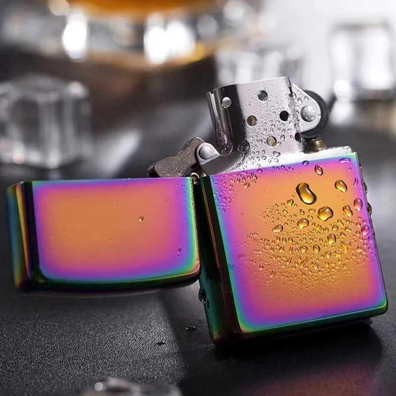 ppr黑冰镜面彩冰煤油打火机光板防风老式金属煤油机 Ppr