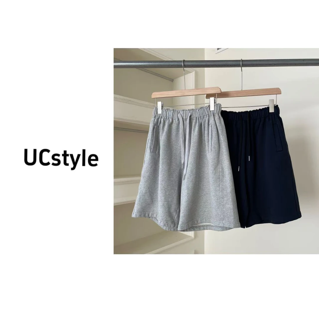 A7187松紧腰宽松阔腿短裤主播穿S码