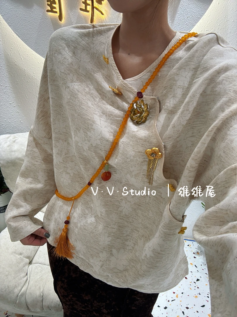 Wellsoong【亭晚秋序】国风衬衫