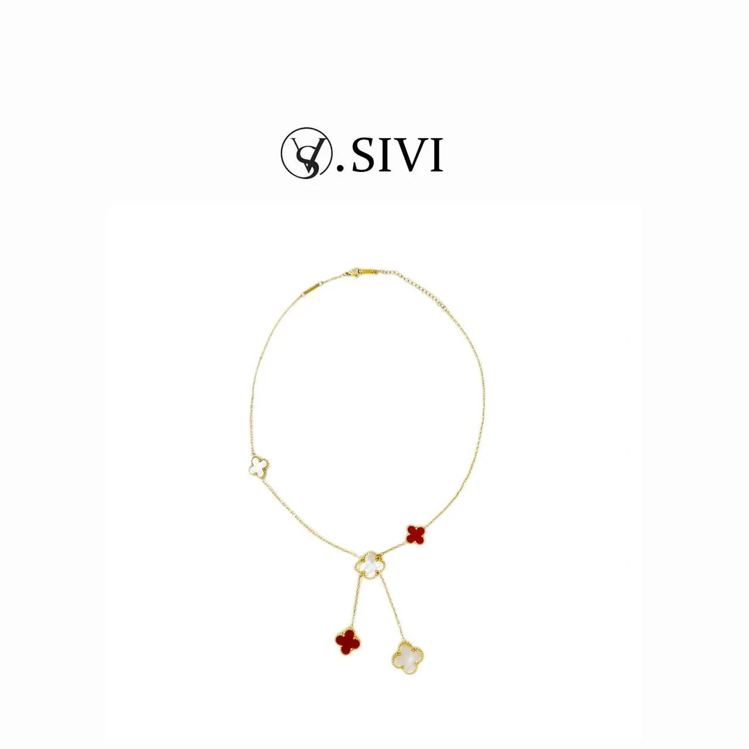 钛钢项链 【熙薇品牌】时尚百搭轻奢小众气质项链简约长款项链H2457