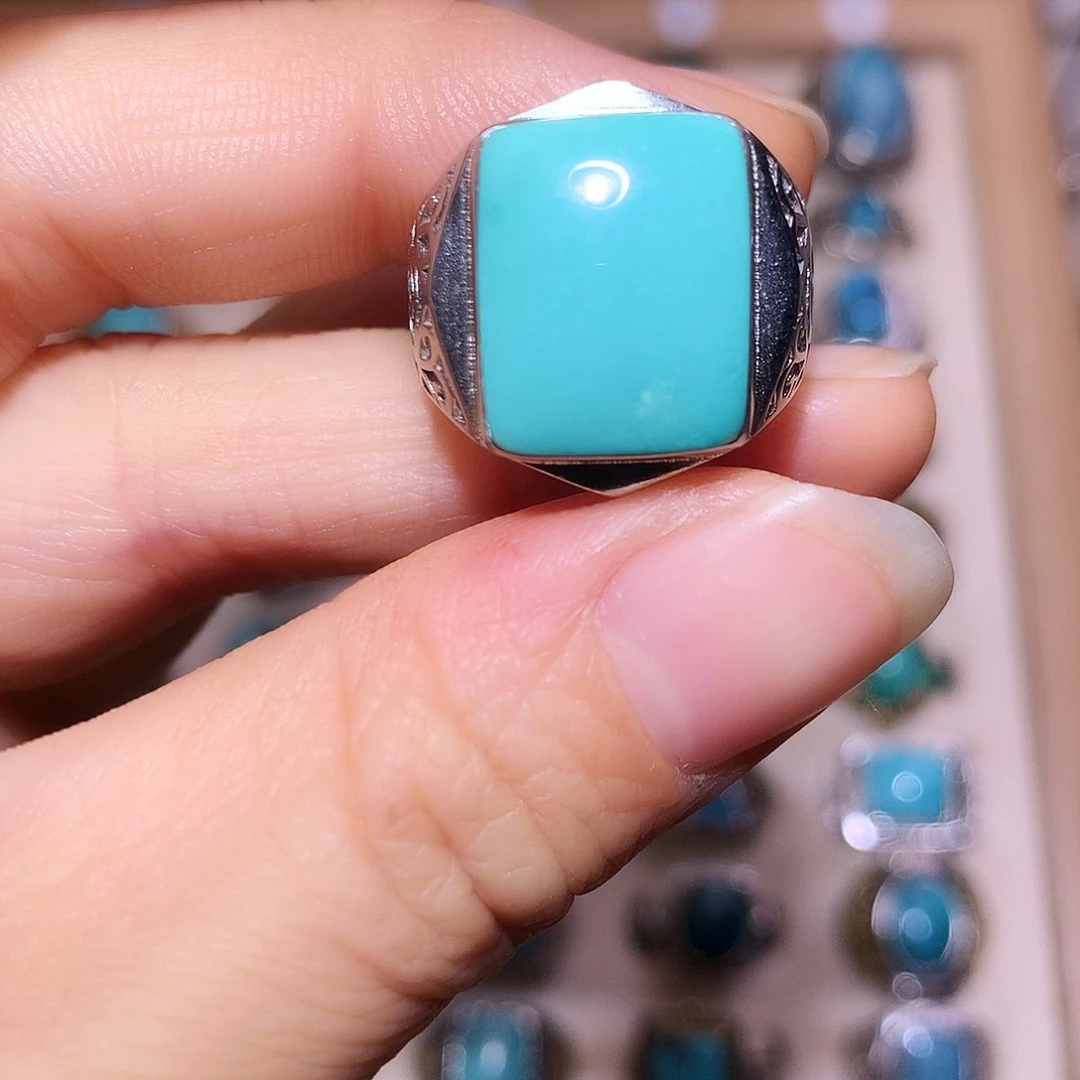 绿松石银S925镶嵌颈饰