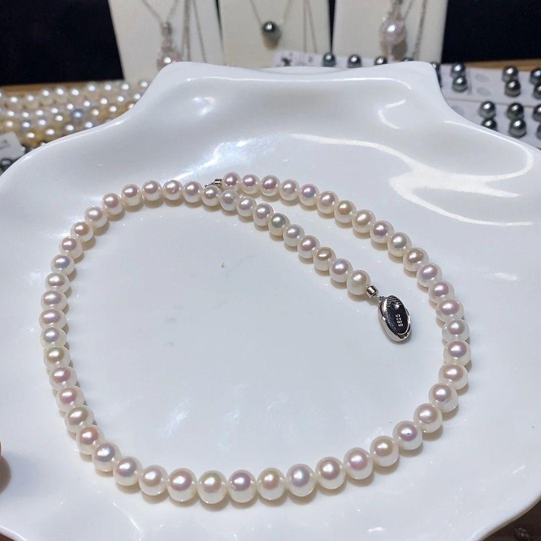 亦***亦颈饰银S925镶嵌淡水珍珠