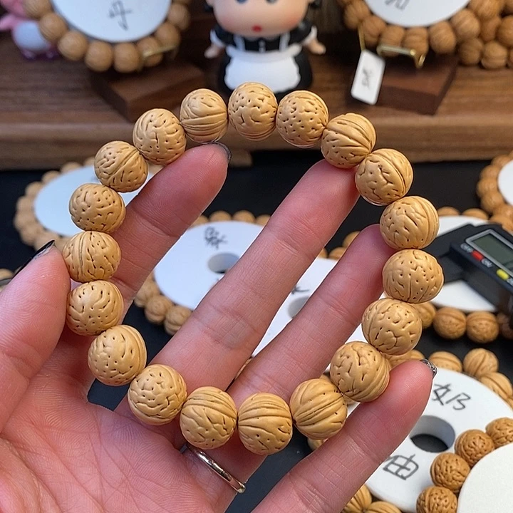 桃核手串王*及水晶14 （尺寸误差0.5之间）