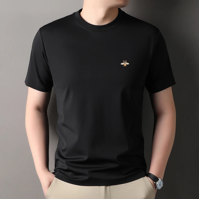 【奥特莱斯】正品撤柜蜜蜂刺绣男士短袖t恤夏季时尚休闲百搭男装