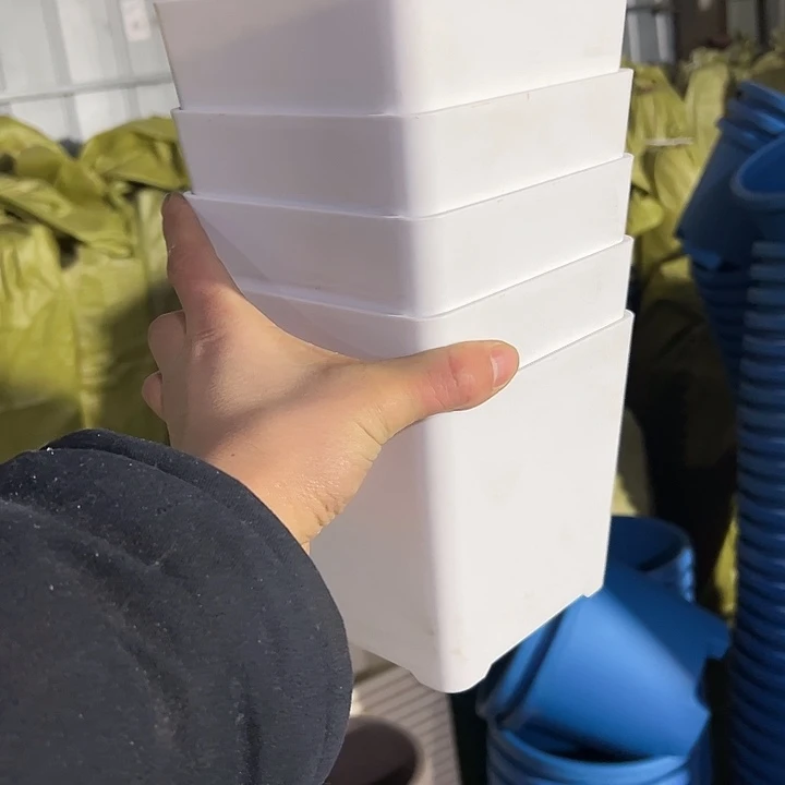 白色方盆14外径14高5个盆