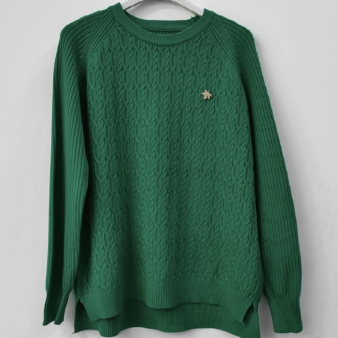 【名角服饰】【枫叶大阪】时尚百搭套头长袖毛衣