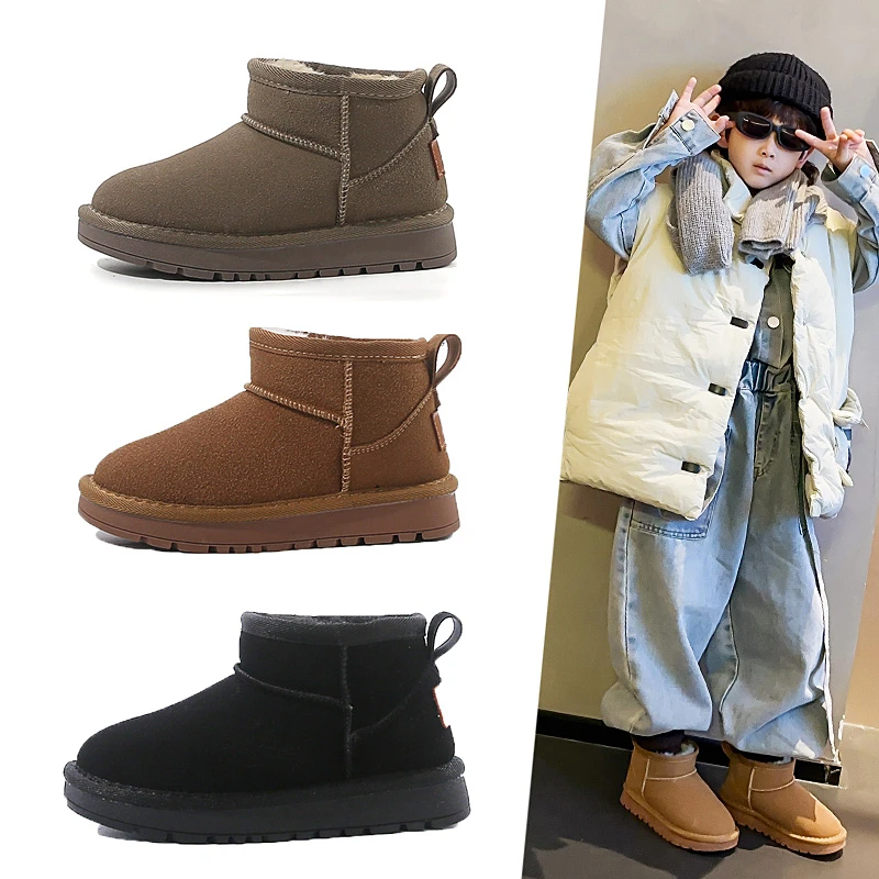 L.冬季亲子款儿童雪地靴加绒加厚保暖大棉儿童轻便儿童短靴125