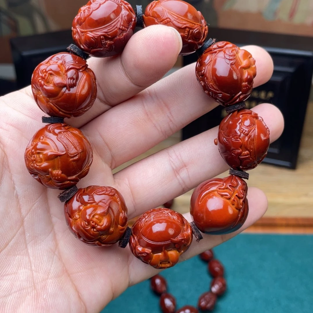 橄榄核手串荷叶横财表弟回血