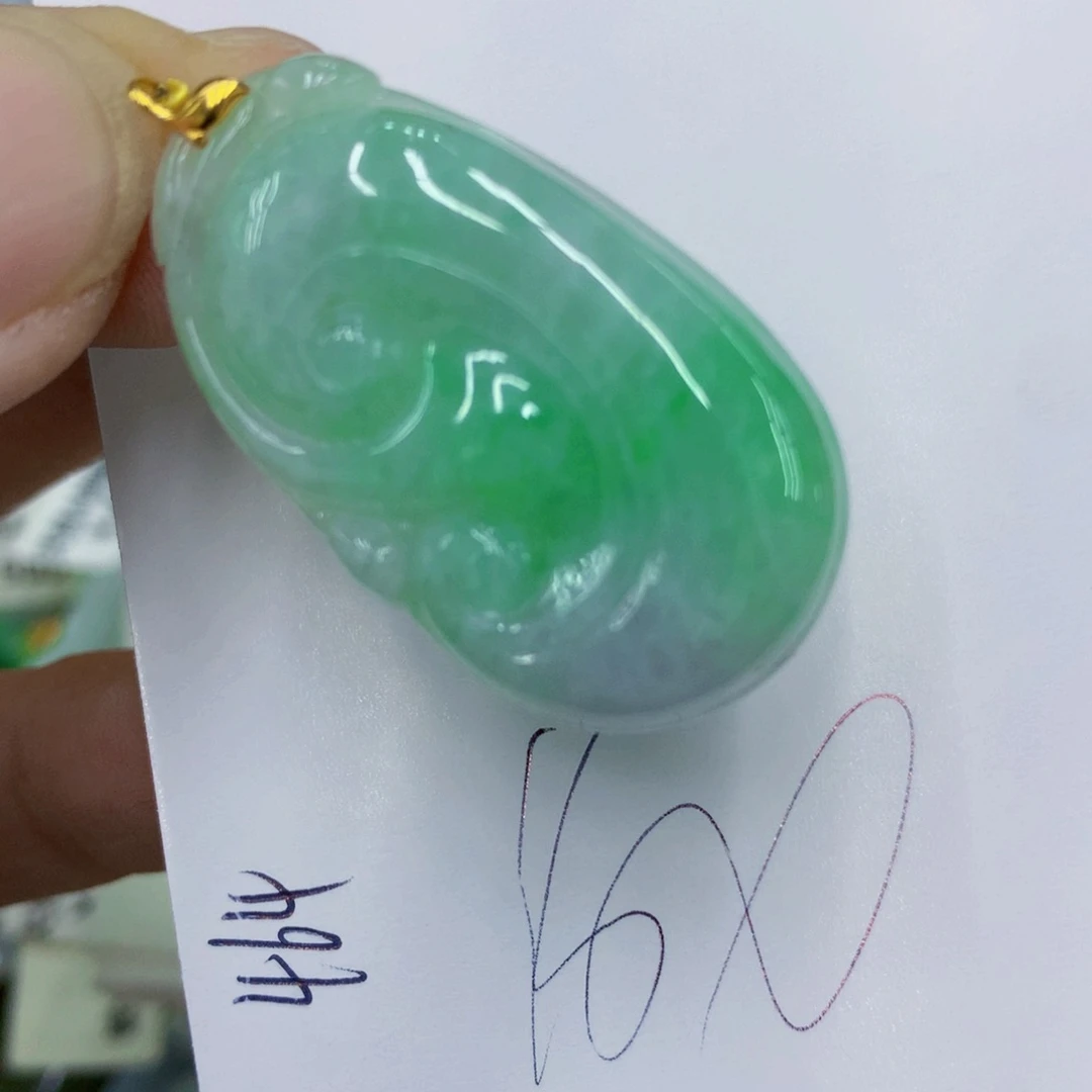 颈饰18K金镶嵌翡翠翡翠