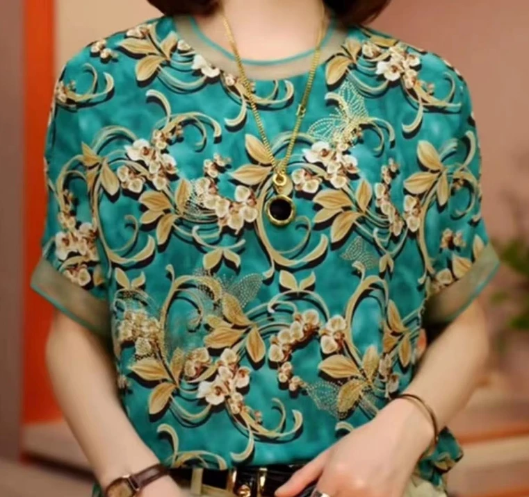 QJGAODING-新款彩虹夏季高级百搭短袖透气上衣【046】