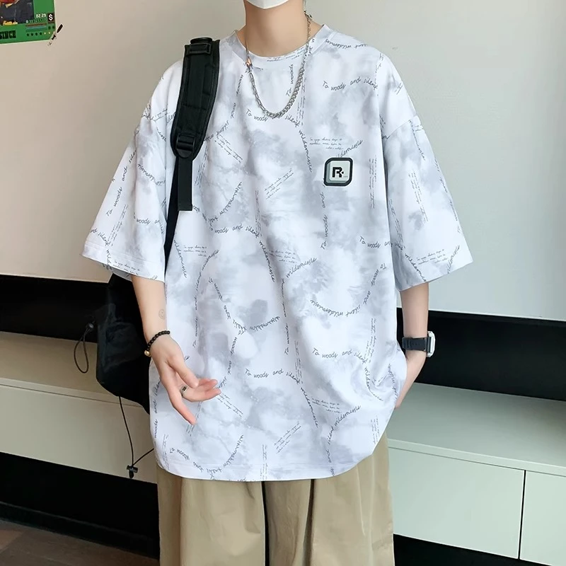 夏季短袖t恤男孩12-15岁初高中学生冰丝半袖13青少年大童体恤上衣