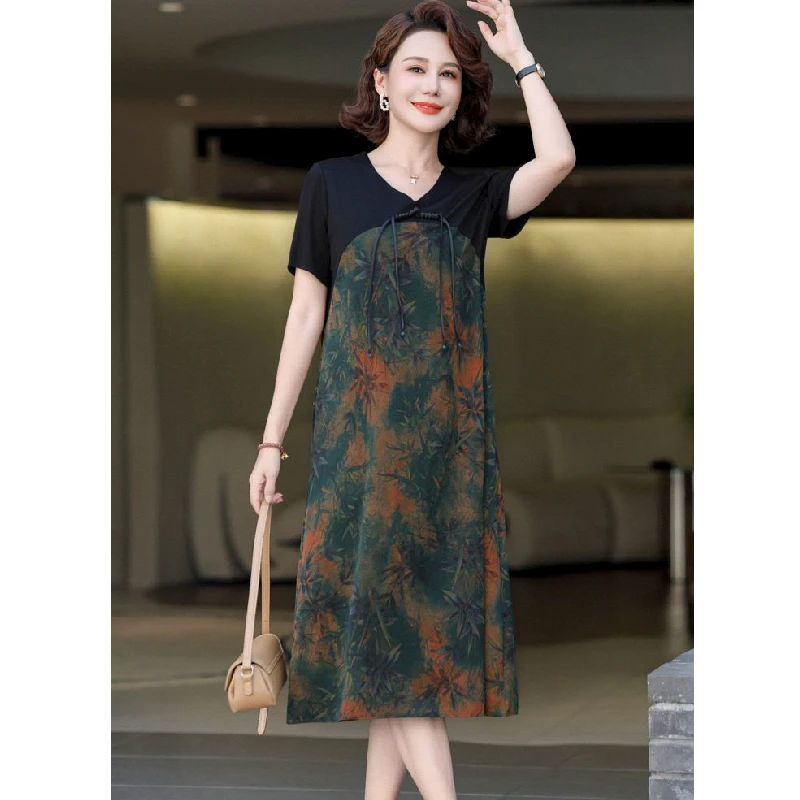 【撤柜断码甩】C1834女装连衣裙气质时尚夏季休闲中长款裙子