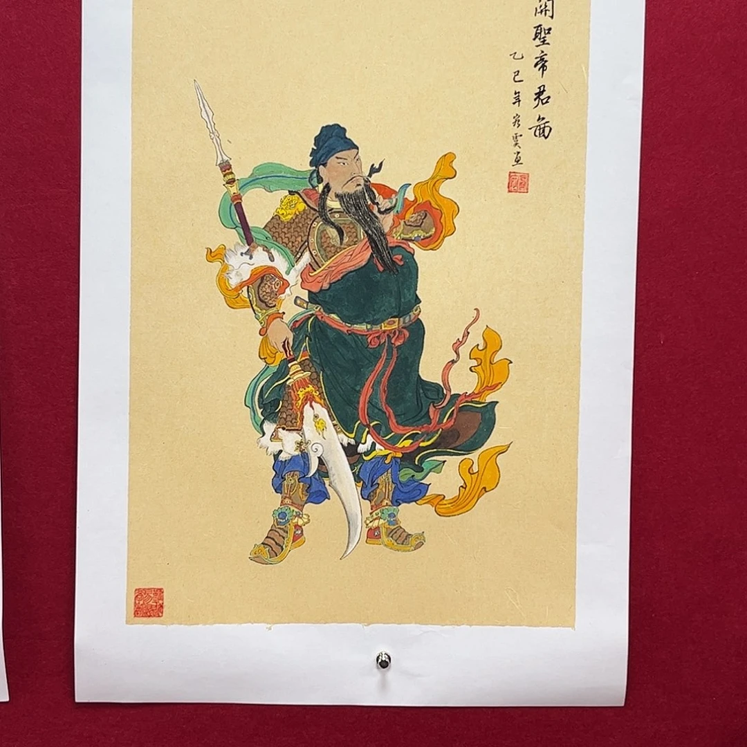 固***师国画宛虞老师四尺三开人物作品旭