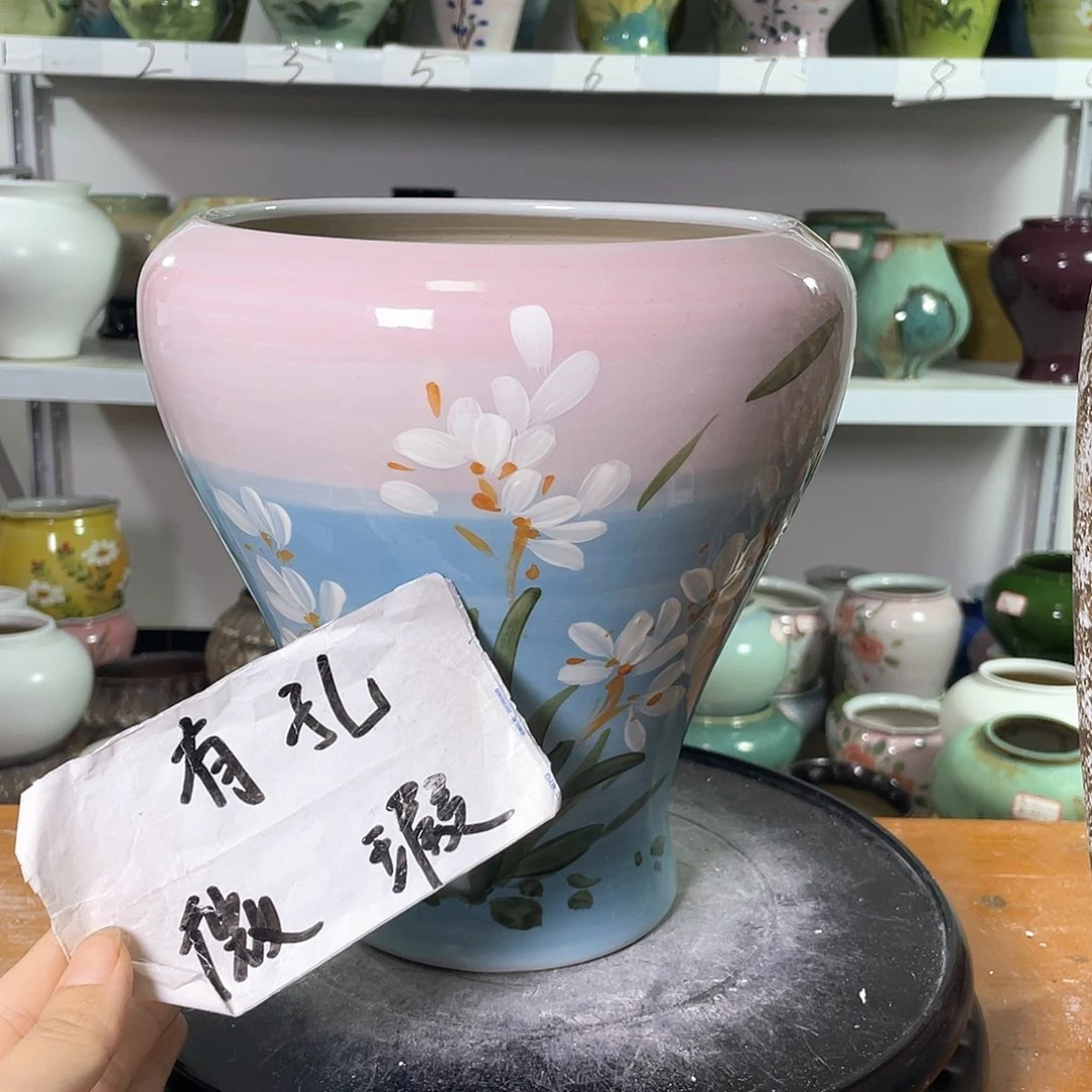 景德镇陶瓷花盆微瑕159