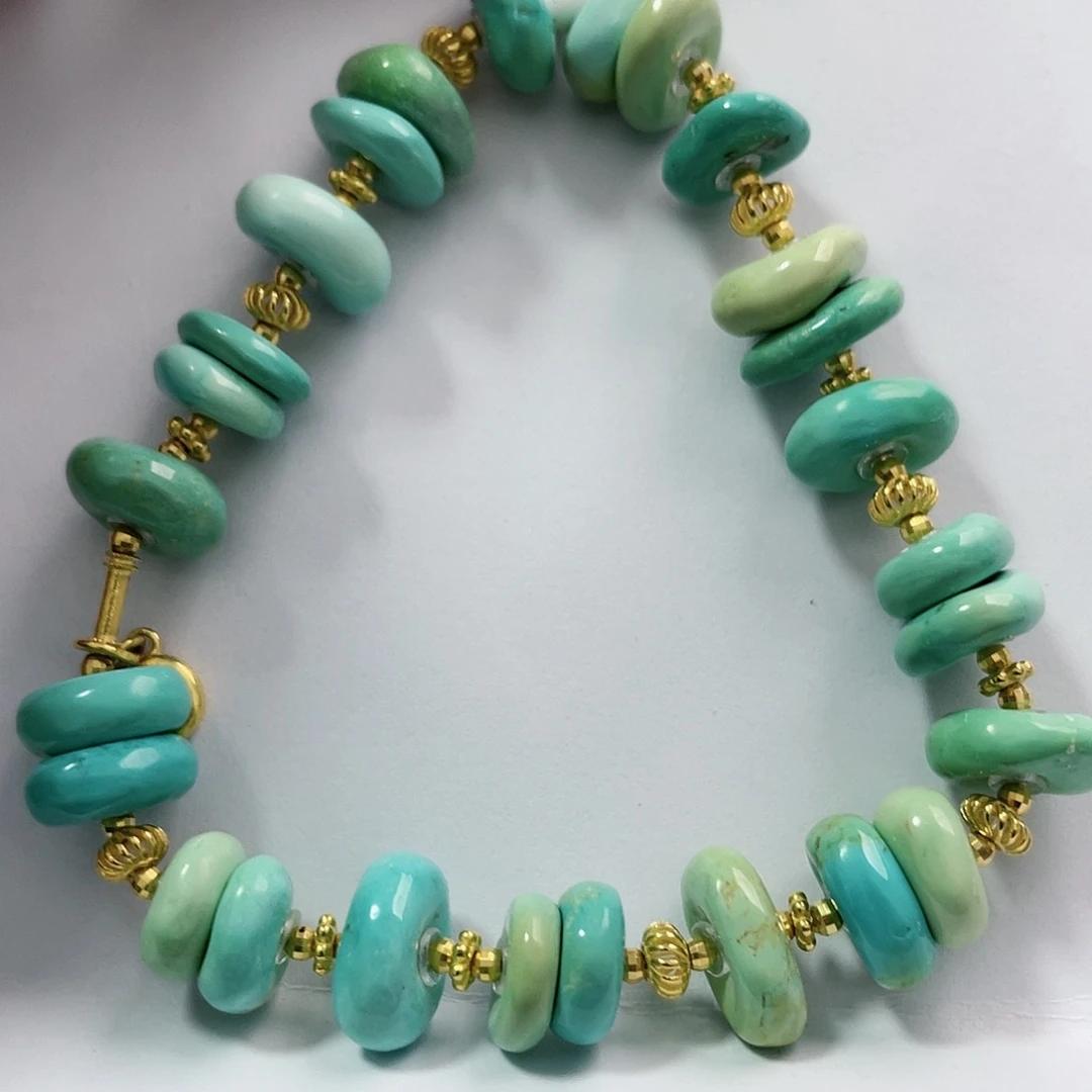 绿松石配饰18K金镶嵌